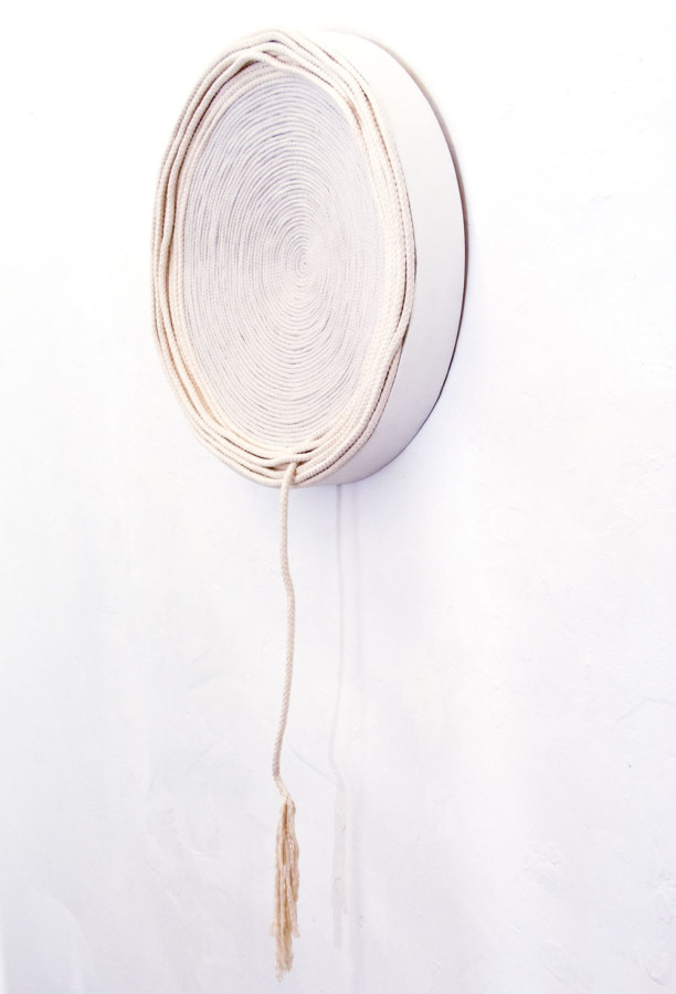 This mortal coil, 2014, cotton rope, wood, paint